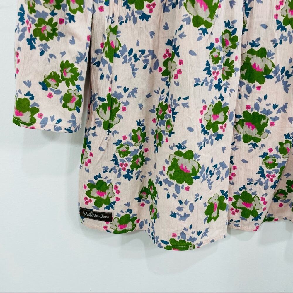 NWT Matilda Jane Like A Lady Pink Floral Crochet Tunic Blouse Small - Picture 13 of 15